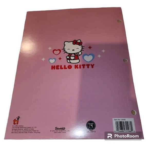 New Sanrio Hello Kitty 3 Ring Pocket Binder Lot Lot Of 3 - Picture 9 of 10
